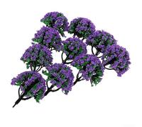 Set di 10 alberi artificiali in scala 1/150, ideale per migliorare il paesaggio di diorama della foresta con treni