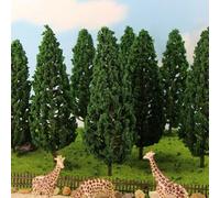 Set di 10 alberi di pino per modellismo in scala per layout ferroviario, alberi in plastica da 15 cm, SL16059, ideali per migliorare il paesaggio di modellini di treno e diorama