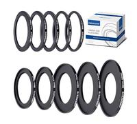 Set di 10 anelli adattatori per filtro da 58 mm, anelli in metallo per tutte le marche UV ND CPL 58-40,5 mm, 58-46 mm, 58-49 mm, 58-52 mm, 58-55 mm, 58-62 mm, 58-67 mm, 58-72 mm, 58-77 mm, 58-82 mm