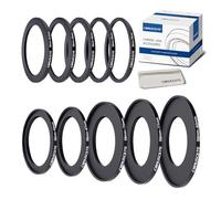 Set di 10 anelli adattatori per filtro da 58 mm, anelli in metallo per tutte le marche UV ND CPL 58-40,5 mm, 58-46 mm, 58-49 mm, 58-52 mm, 58-55 mm, 58-62 mm, 58-67 mm, 58-72 mm, 58-77 mm, 58-82 mm +