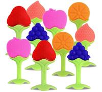 Set di 10 anelli dentali per dentizione per bambini - giocattoli in silicone per alleviare il dolore dentale Teething Toys for Babies