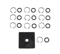 Set di 10 anelli di fissaggio da 1/2 pollice per chiavi a percussione con O-Ring e strumento di installazione a incudine per prese elettriche pneumatiche quadrate, kit di clip parti di ricambio
