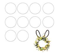 Set di 10 anelli in metallo da 15 cm, anelli in metallo bianco,Anelli di filo per anelli decorativi,Anelli decorativi per ghirlanda da matrimonio appeso,Anelli di ricerca da sogno in argento metallo