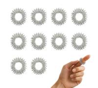 Set di 10 anelli per agopressione, anelli massaggianti per le dita, anelli elastici per il tuo benessere, in acciaio inox di alta qualità, set di abilità per attacchi di panico e strumenti per ADHD