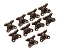 Set di 10 angoli staccabili a farfalla in lega di zinco per rinforzare gli angoli in mobili, porte e progetti di lavorazione del legno (rosso antico)