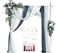 Set di 10 archi decorativi viola per matrimoni, 2 rose polverose e 3 tende ad arco e 5 cannoni per coriandoli, fiori pergolati per matrimoni