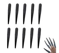 Set di 10 artigli neri per unghie, per cosplay, Halloween, feste drammatiche, danza, artigli neri per dita