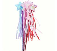 Set di 10 bacchette magiche da principessa, bacchette a forma di stelle luccicanti da fatina, regali per feste, in PVC - ideali per Pasqua, compleanni, matrimoni, anniversari - accessori per feste a t