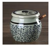 Set di 10 barattoli per spezie da cucina, in ceramica, per condimenti, condimenti, spezie, zuccheriera con cucchiaio e vassoio