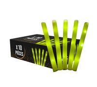 Set di 10 bastoncini luminosi a LED di colore 40 cm - Baton da schiuma luminoso per matrimoni e feste con batterie incluse, 3 modalità di lampeggiamento, consegna 24/48 ore, SPARKLERS CLUB (giallo)