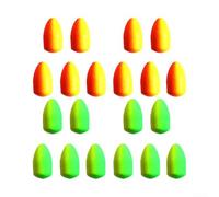 Set di 10 boe da pesca, galleggianti in schiuma leggera per una facile visibilità, ideale per vari scenari di pesca (M verde + giallo)