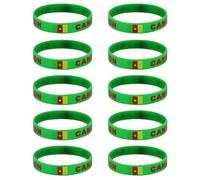 Set di 10 braccialetti elastici morbidi per eventi sportivi 2026, in mostra il colore della squadra internazionale, ideali per la collaborazione tra collezionisti