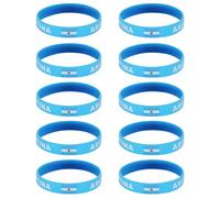 Set di 10 braccialetti elastici morbidi per eventi sportivi 2026, in mostra il colore della squadra internazionale, ideali per la collaborazione tra collezionisti