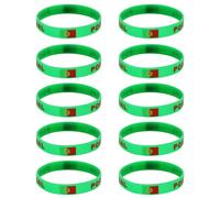 Set di 10 braccialetti elastici morbidi per eventi sportivi 2026, in mostra il colore della squadra internazionale, ideali per la collaborazione tra collezionisti