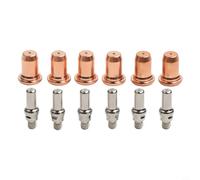 Set di 10 bruciatori da taglio al plasma con ugello da 1,1 mm ed elettrodi in rame per PT-60 per IPT-60 per PowerPlasma 50S 60S PowerPro 205S 256S Forcecut 62i HeroCut per Cut50 präzi