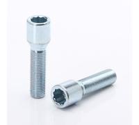 Set di 10 bulloni a stella ARGENTO 38mm 14x1,25 Chiave