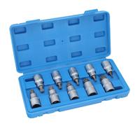 Set di 10 bussole multi-denti M4-M18 per chiavi a bussola con attacco da 1/2"