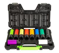 Set di 10 chiavi a bussola da 1/2" per rimozione speciale della ruota