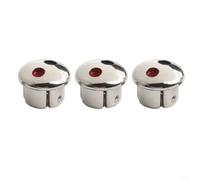 Set di 10 cartelli in plastica per acqua calda e fredda, per identificare la maniglia del rubinetto su dispositivi standard di diametro 6,7 mm (argento)