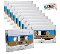 Set di 10 cassette audio vuote: cassette WANDGU per registratore CD e DVD, per registrazione MC-60 minuti, a basso rumore, cassette audio per conferenze e seminari, registrazioni quotid