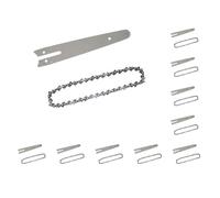 Set di 10 catene per motosega e barra guida per tagliare compensato intaglio pavimenti laminati 15,2 cm, argento, 15,2 cm