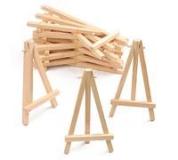 Set di 10 cavalletti da artista con telaio ad A, in legno, supporto regolabile per quadri, per foto, cartelli, tela, legno, esposizione di immagini