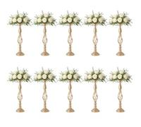 Set di 10 Centrotavola per Matrimonio in Metallo, Alto 52 cm Vaso per Fiori da Matrimonio per Tavoli da Ricevimento, Supporto per Composizioni Floreali Dorate per Tavoli per Cene di Nozze, Compleanno