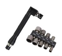 Set di 10 chiavi a bussola a L con design a doppia estremità e prese metriche da 5 mm a 13 mm per l'uso con punte e cacciaviti esagonali da 6,35 mm