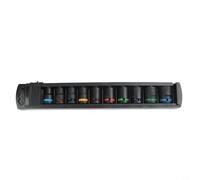 Set di 10 chiavi a bussola da 10-24 mm per chiavi a bussola IMPACT, in acciaio al cromo vanadio con pareti spesse con anelli colorati codificati, giunto girevole per uso automobilistico e officina (38