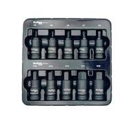 Set di 10 chiavi a bussola esagonali da 1/2'' H4, H5, H6, H7, H8, H10, H12, H14, H17, H19