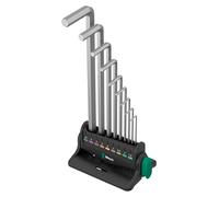 Set di 10 chiavi esagonali WERA Hex-Plus 8 950/9 cromate opache