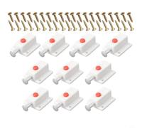 Set di 10 chiavistelli a molla in plastica per porte e armadi e mobili, offre una soluzione di bloccaggio automatico e sicuro (bianco)