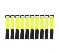 Set di 10 cinghie regolabili per canna da pesca in nylon per impacchettare linee e fissare attrezzi durante il viaggio o lo stoccaggio, disponibile in diversi colori come rosso, blu, nero (giallo)
