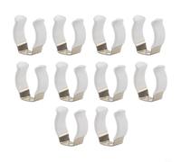 Set di 10 clip a molla aperte in spugna, resistenti, con impugnatura in acciaio inossidabile e gomma, per organizzare strumenti e tubi di bloccaggio in garage e terrazze (20 mm)