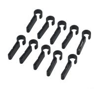 Set di 10 clip in plastica per casco per faro, cappello di sicurezza, gancio di sicurezza, colore nero, ultra leggero, 2,4 g ciascuna, garantisce una vestibilità comoda mentre fissa saldamente le