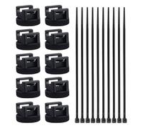 Set di 10 clip per cavi magnetici, supporto per cavi riutilizzabile con cravatte, per computer da cucina, comodino, scrivania, parete