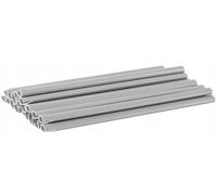 Set di 10 clip per il fissaggio del nastro per recinzioni, 19 cm, colore grigio.