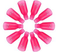 Set di 10 clip per rimuovere lo smalto gel acrilico, per rimuovere lo smalto gel, unghie dei piedi e delle dita, colore rosso rosa