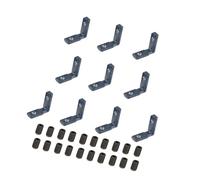 Set di 10 connettori angolari a L con viti, staffa strutturale per telaio a T, staffe angolari interne resistenti alla ruggine