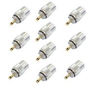 Set di 10 connettori PNI PL259 per cavo RG213, perno centrale dorato 9 mm