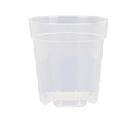 Set di 10 contenitori in plastica trasparente per piante con fori di drenaggio efficienti per una crescita sana e un facile monitoraggio (17 cm)