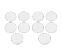 Set di 10 contenitori per monete in plastica trasparente, diametro 70 mm, per raccogliere monete, archiviazione numismatica e guarnizioni ad anello (2)