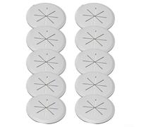 Set di 10 coperture decorative per fori da scrivania per la chiusura dei fori dei cavi, in PVC, per gestire l'ingombro dei cavi della scrivania e migliorare l'aspetto dell'area di lavoro (grigio
