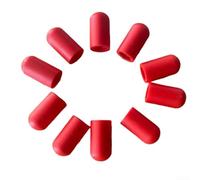 Set di 10 copri sordina per batteria in silicone flessibile per ridurre il volume del suono e proteggere le punte durante l'uso (rosso)