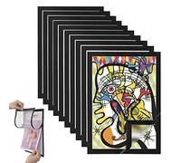 Set di 10 cornici magnetiche adesive A4 pieghevoli con chiusura magnetica. Dimensioni: 32,5 x 24 cm. Perfette per immagini dei bambini e per presentare informazioni A4.