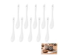 Set di 10 Cucchiai in Ceramica di Jingdezhen, Cucchiaini Multifunzione per Caffè, Tè, Uova e Zuppa, Design Elegante in Bianco Puro, Sicuri, Ecologici e Resistenti, Lunghezza 12 cm