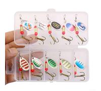 Set di 10 cucchiaini da pesca in metallo, perfetti per attirare lucci, con design innovativo della lama (A)