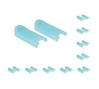 Set di 10 cuscini poggiapolsi per sassofono strumenti resistenti all'usura accessori per supporto per pollice antiscivolo Pad di protezione per sassofono blu ciano