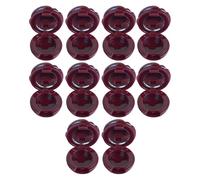 Set di 10 custodie per rossetti a specchio con rose, pratiche e piccole bottigliette per cosmetici per creme e sieri, riutilizzabili, set di custodie per rossetto, Rosso vinaccia