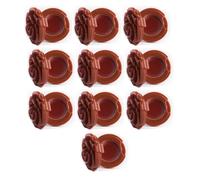 Set di 10 custodie per rossetti a specchio con rose, pratiche e piccole bottigliette per cosmetici per creme e sieri, riutilizzabili, set di custodie per rossetto, Colore zucca